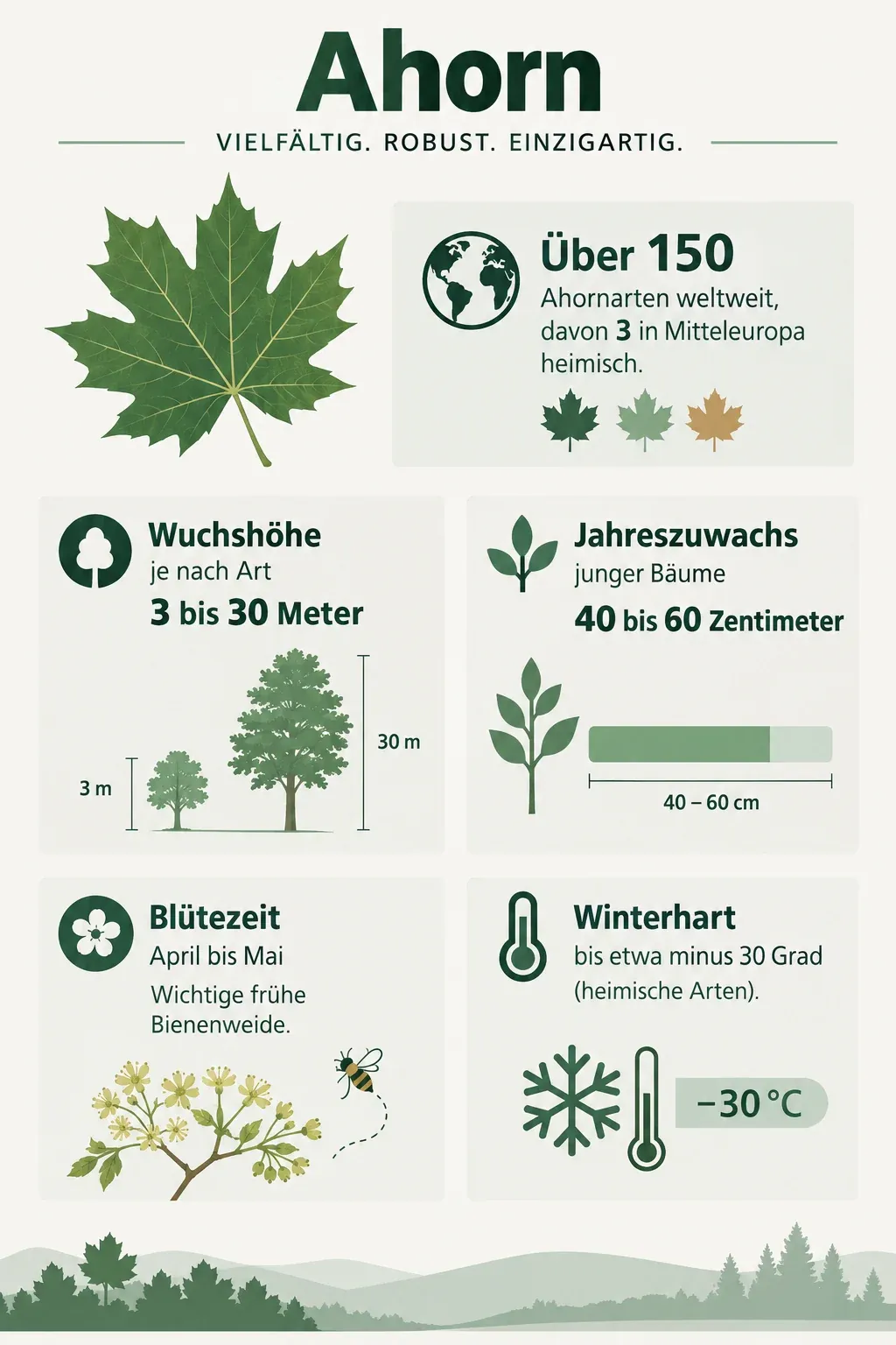 Ahorn: Infografik