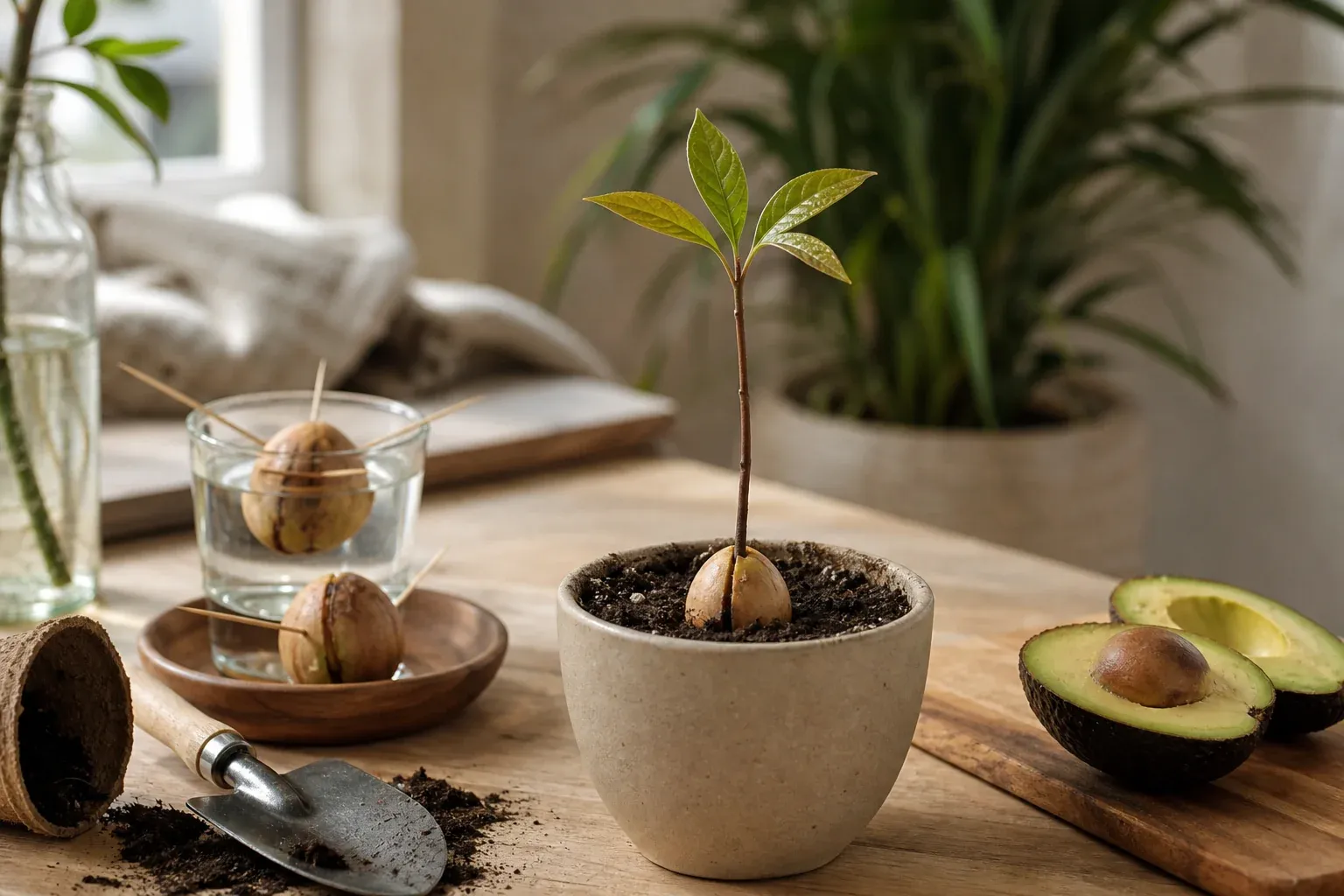 Avocadokern einpflanzen: Schritt für Schritt zum Keimling