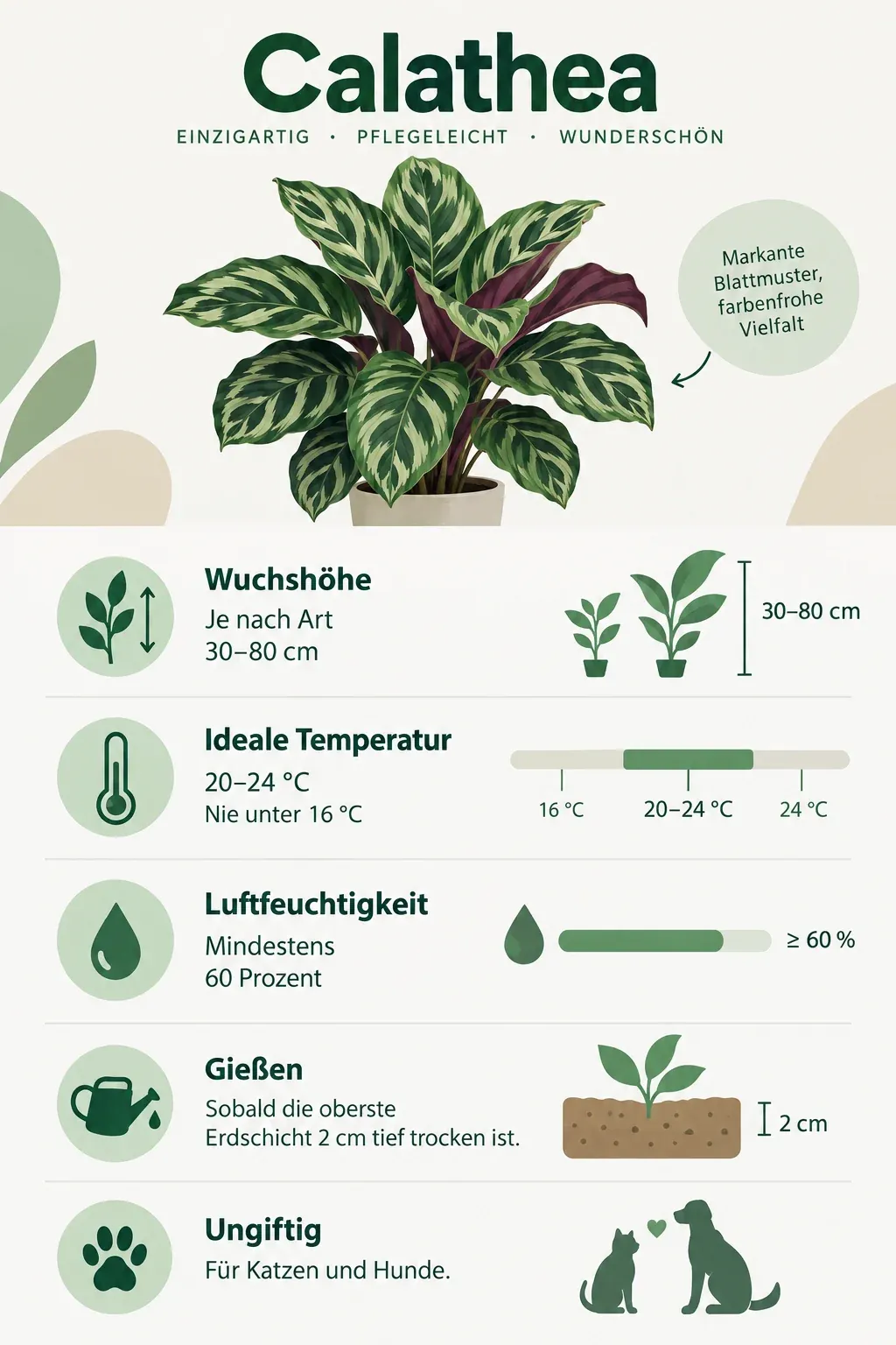 Calathea: Infografik