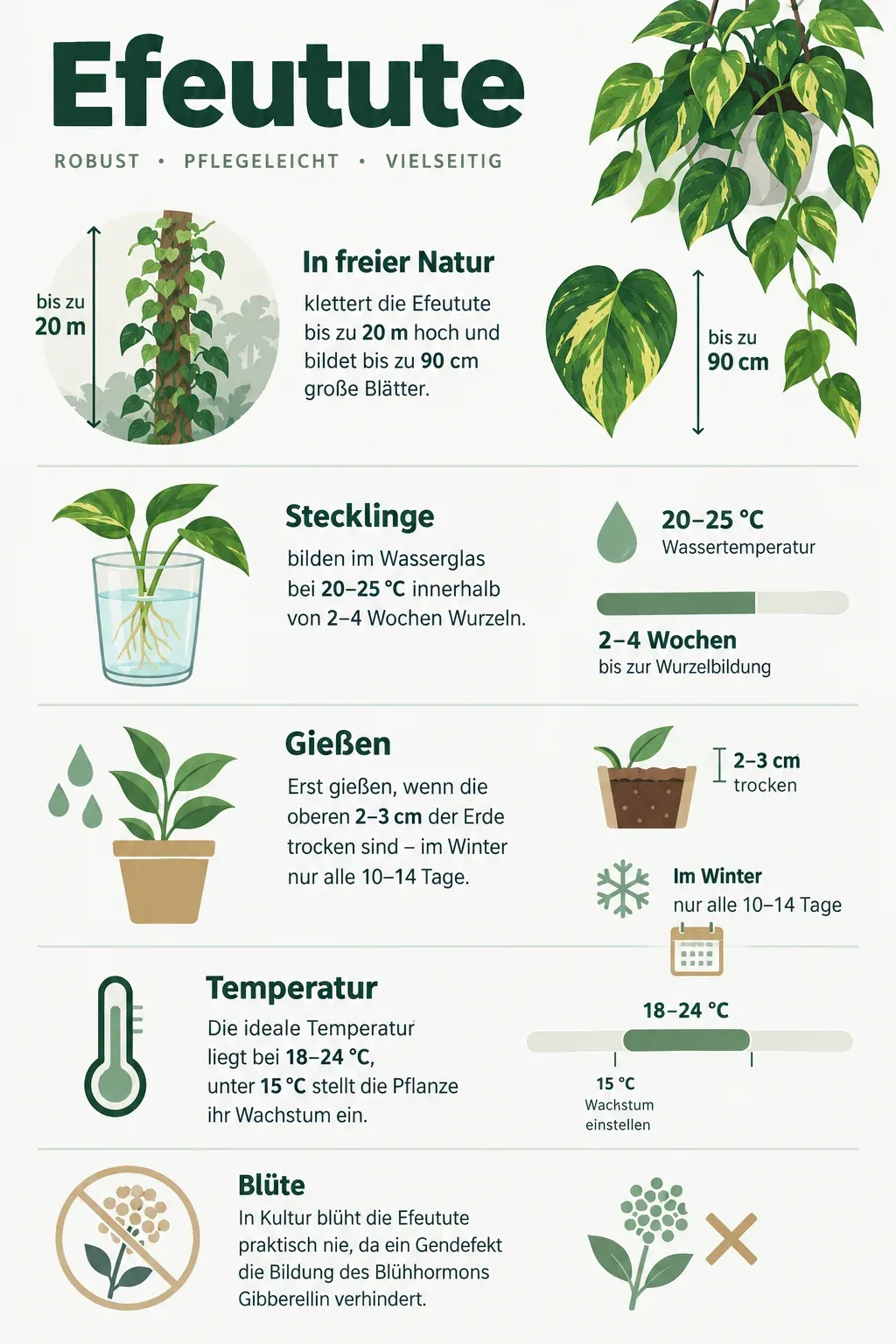 Efeutute: Infografik
