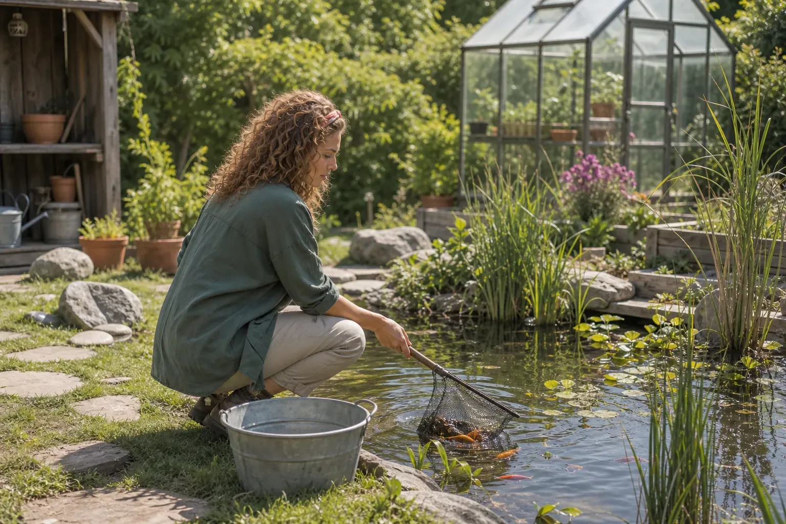 Fische beim Teich reinigen: Müssen sie raus?