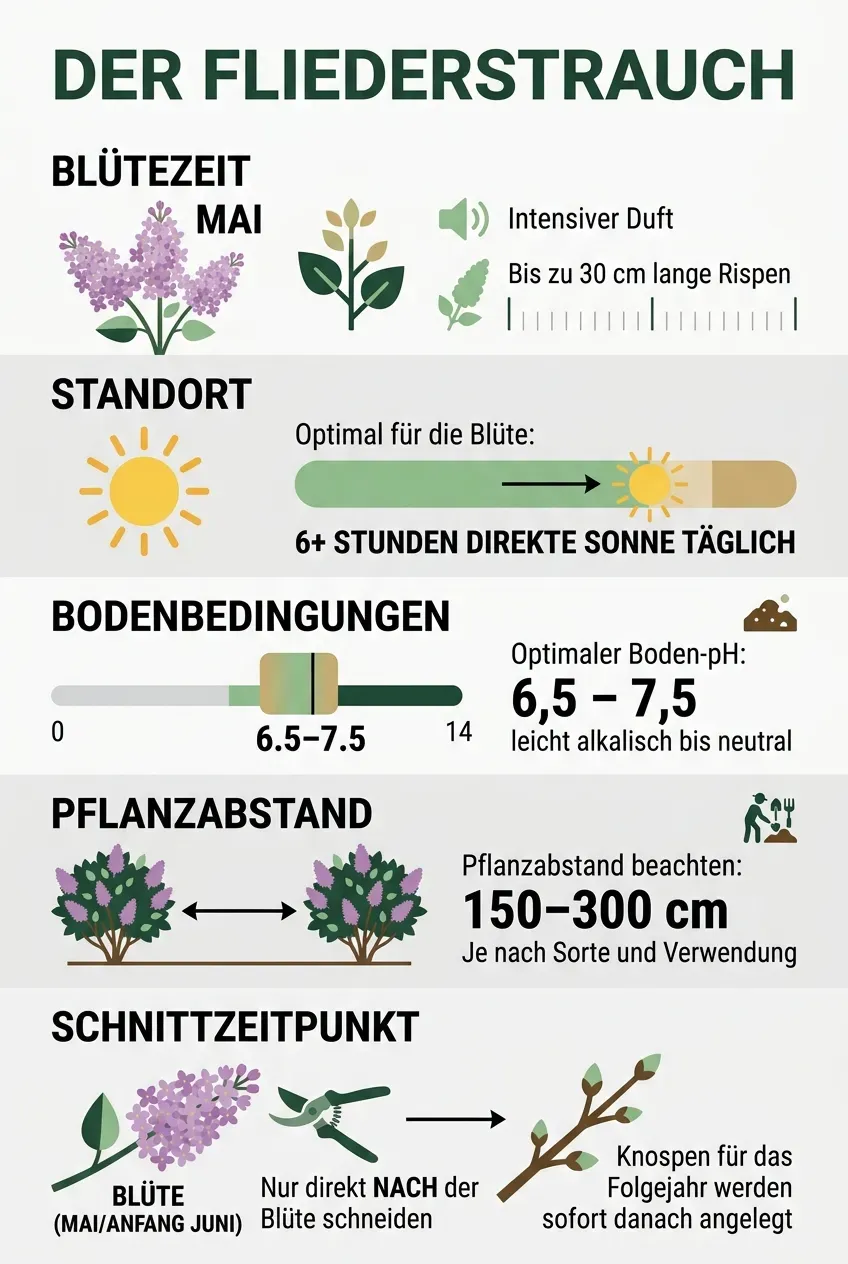 Fliederstrauch – Infografik