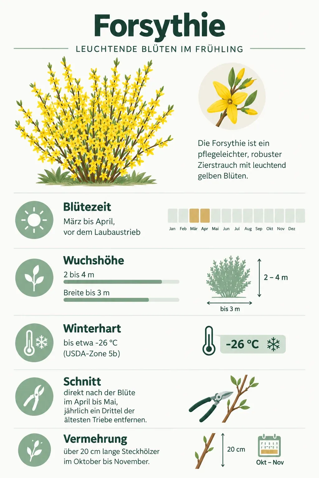 Forsythie: Infografik