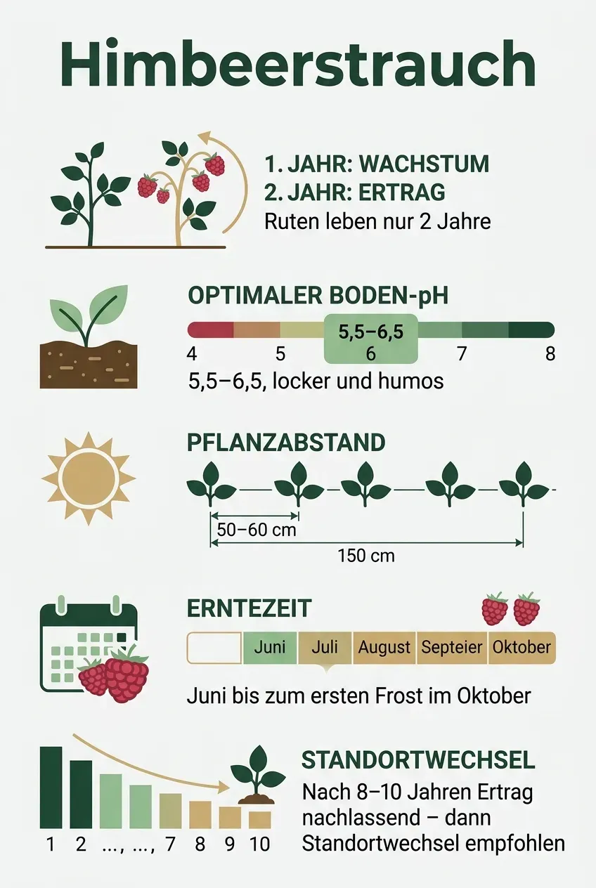 Himbeerstrauch – Infografik