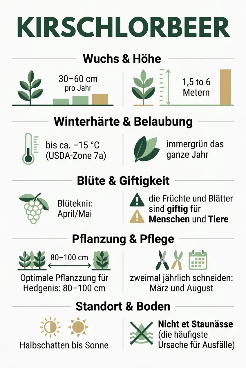 Kirschlorbeer – Infografik