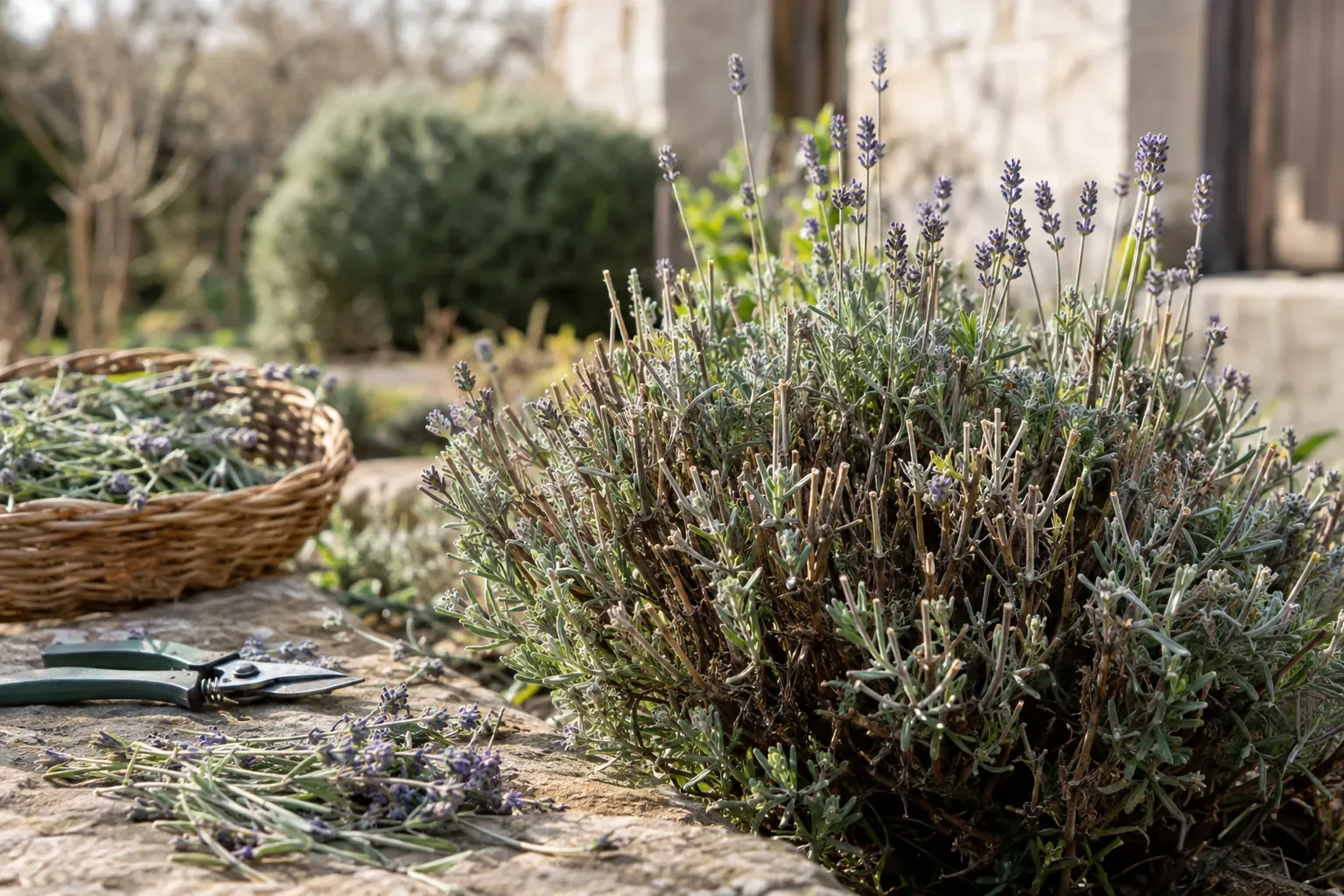 Lavendel im Frühjahr um zwei Drittel kürzen
