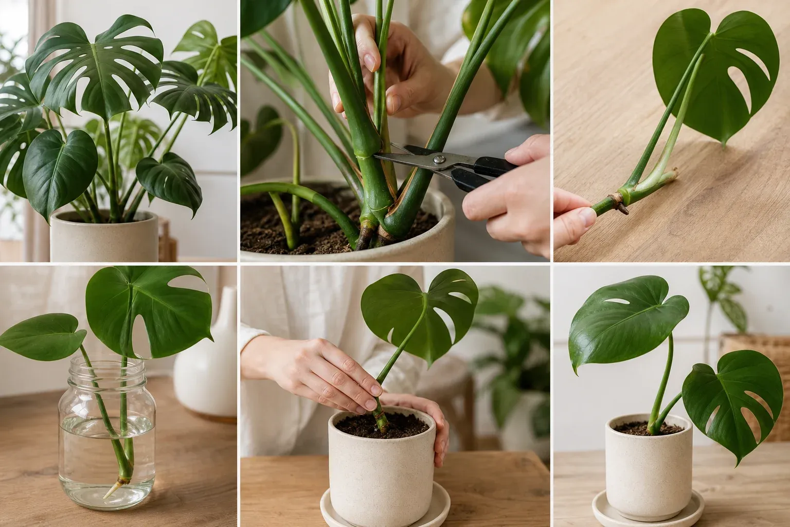 Monstera Ableger schneiden – Schritt für Schritt