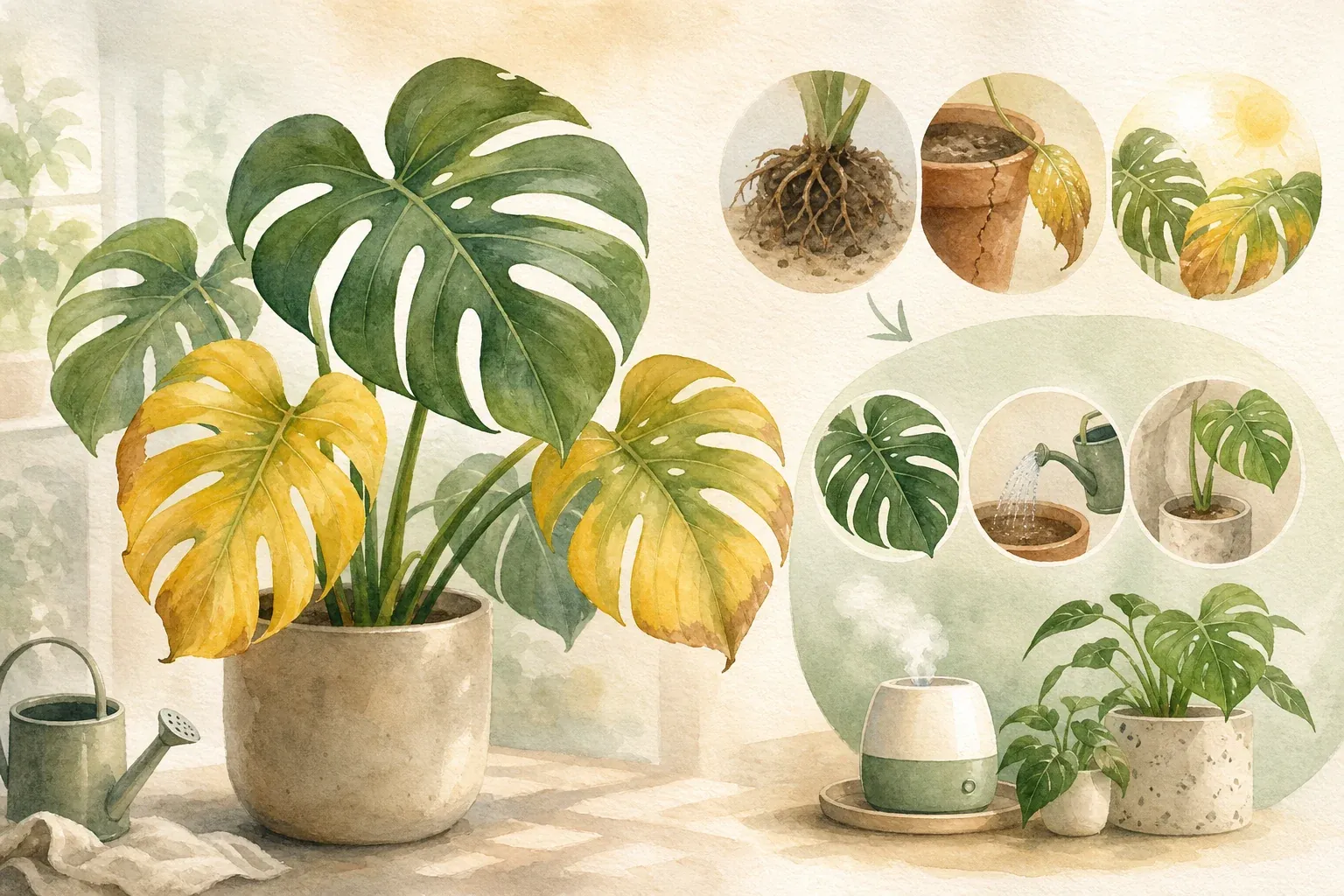 Monstera gelbe Blätter: Ursachen und Lösungen
