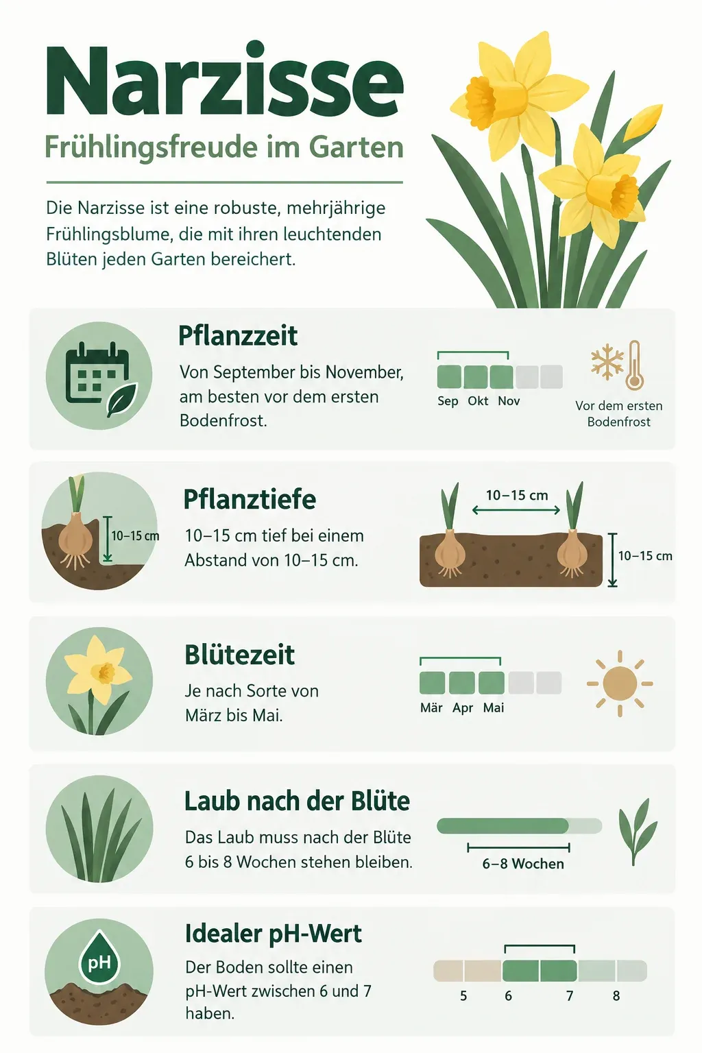 Narzisse: Infografik