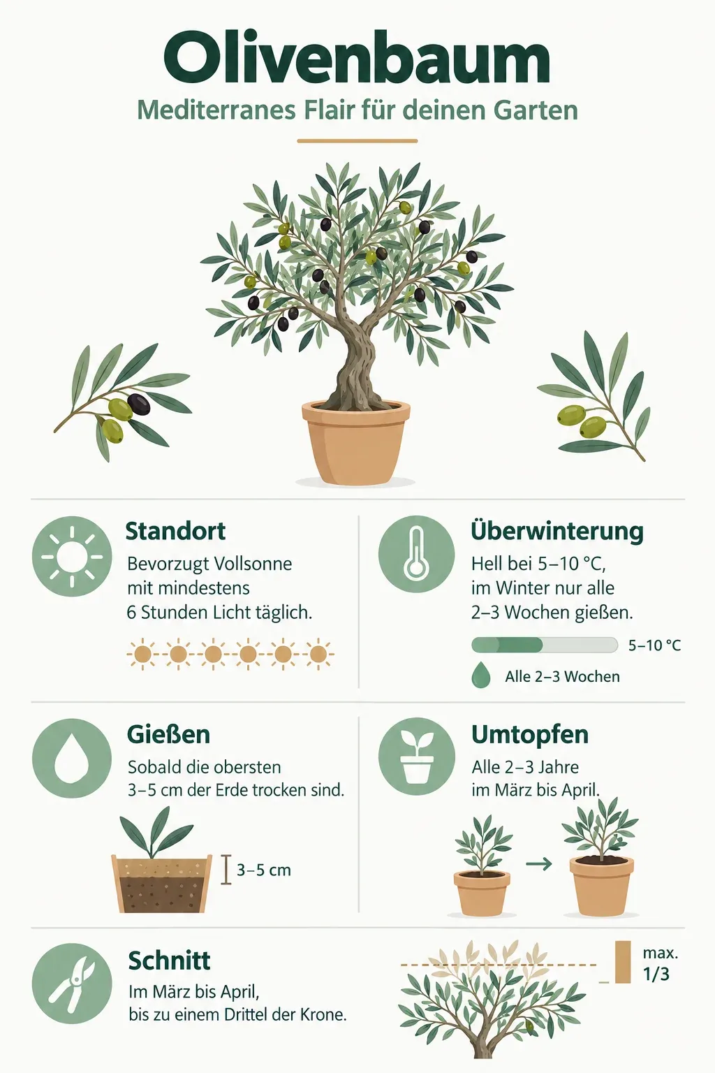 Olivenbaum: Infografik