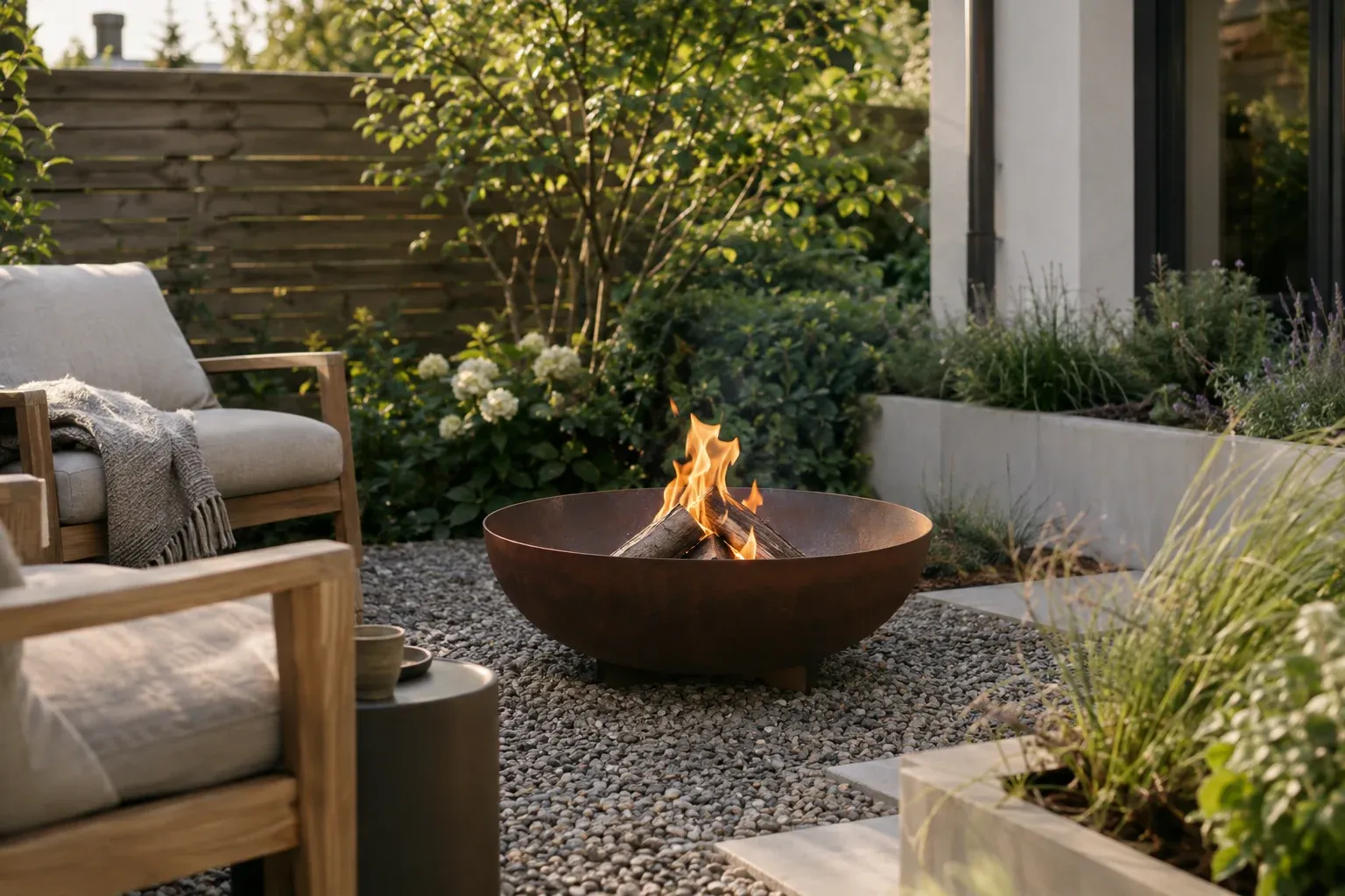 Passt eine Feuerstelle in den kleinen Garten?