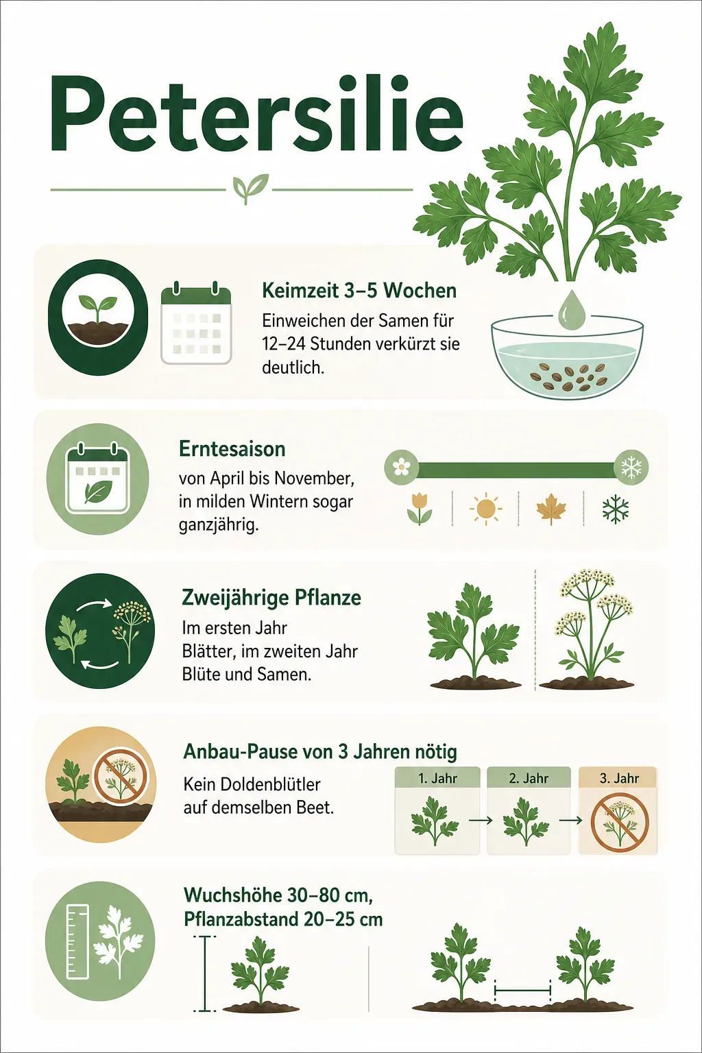 Petersilie – Infografik