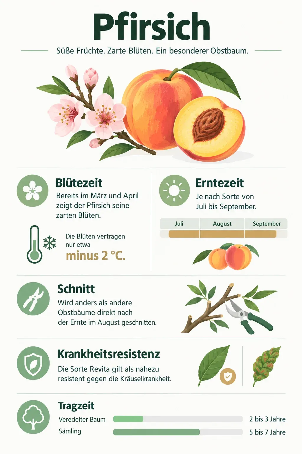 Pfirsich: Infografik