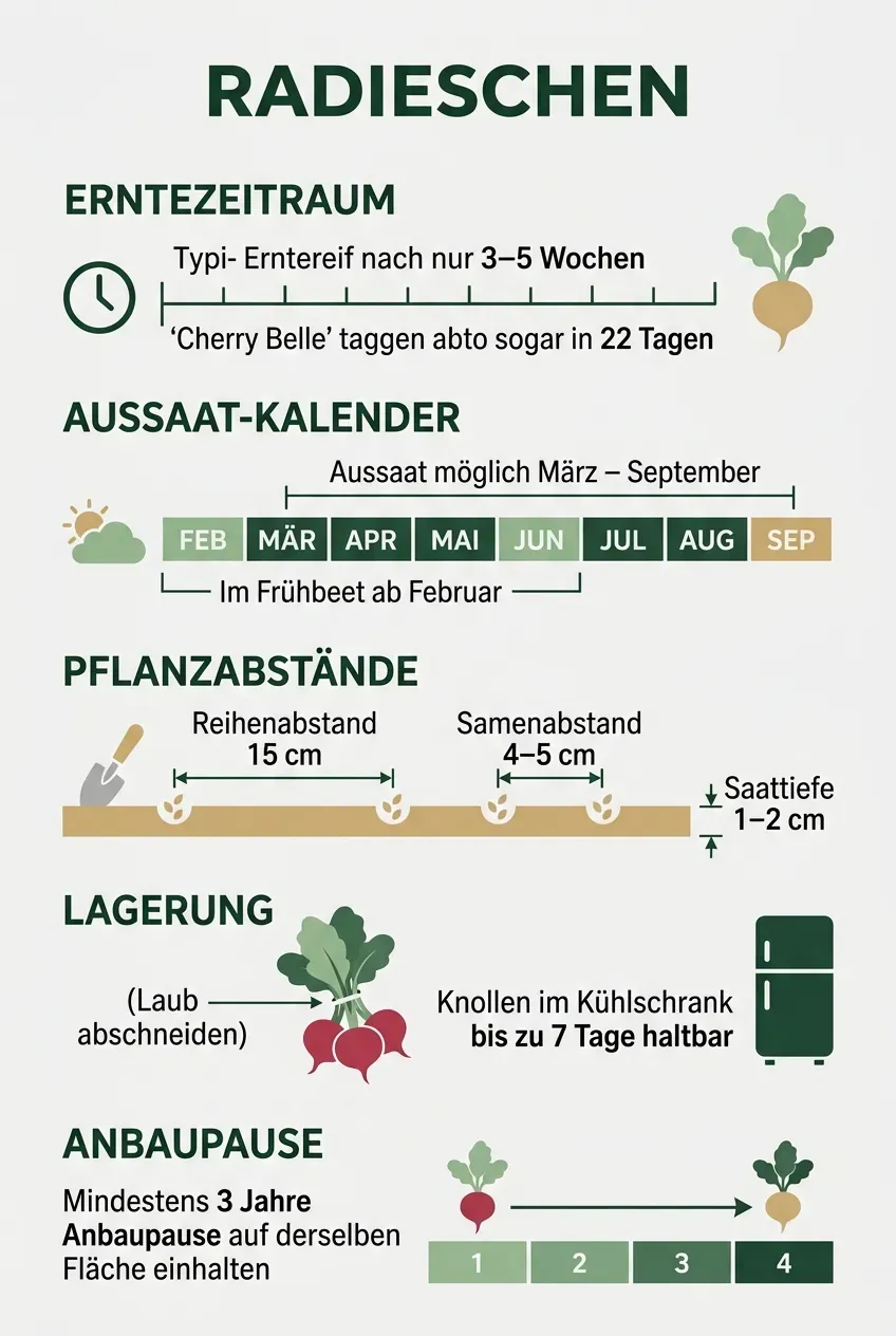 Radieschen – Infografik