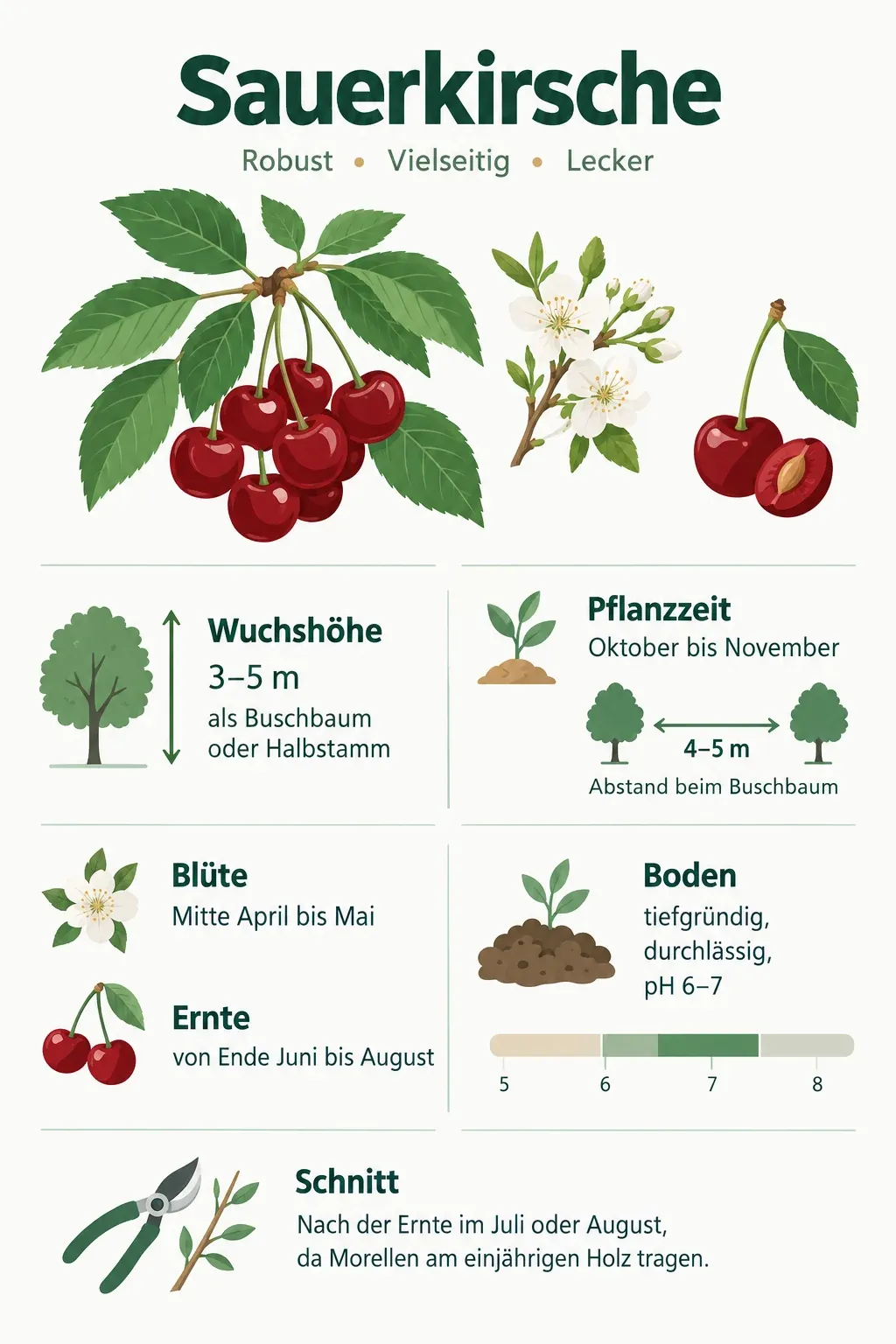 Sauerkirsche: Infografik