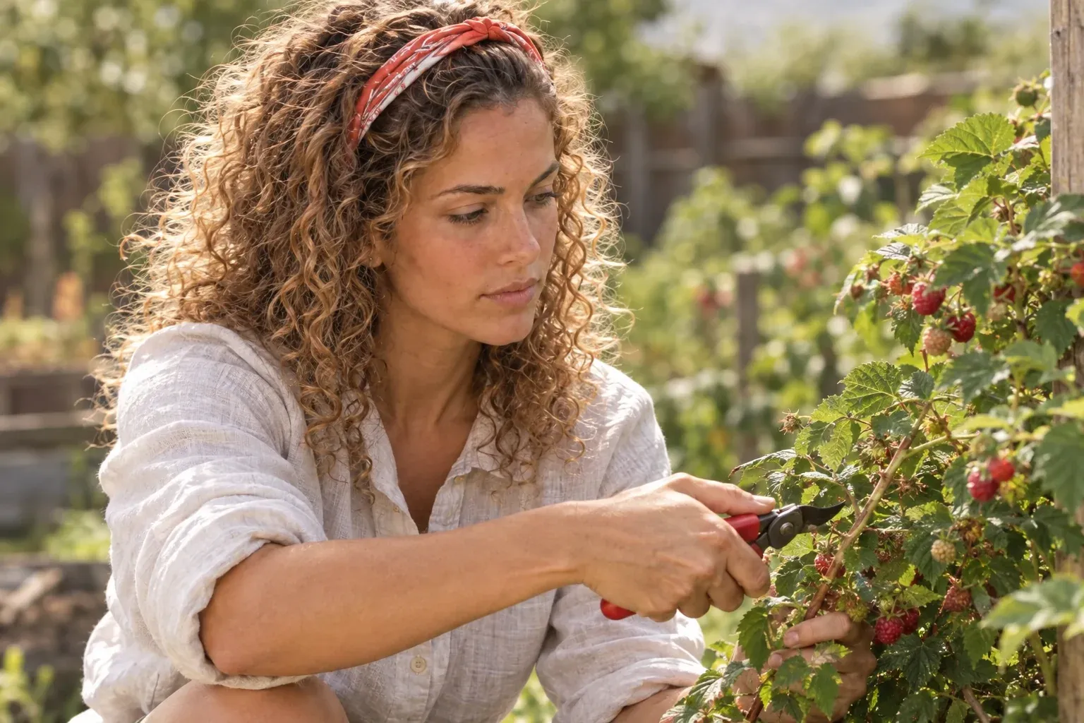 Wie schneidet man zweimal tragende Himbeeren?