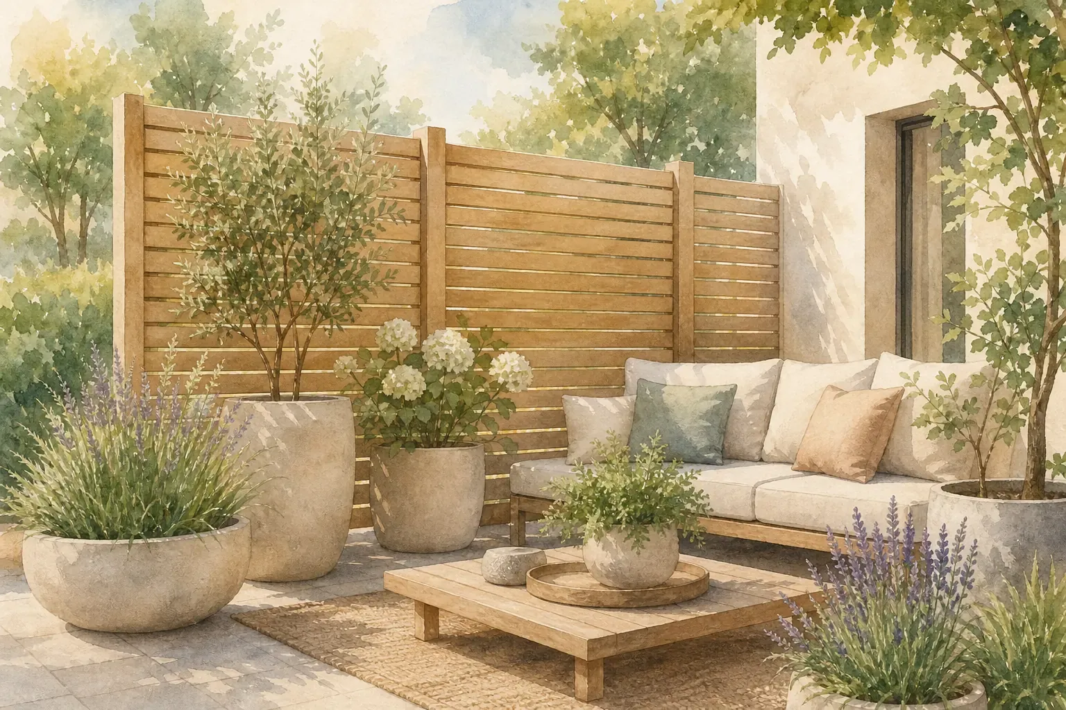 Sichtschutz für die Terrasse: Pflanzen & Systeme