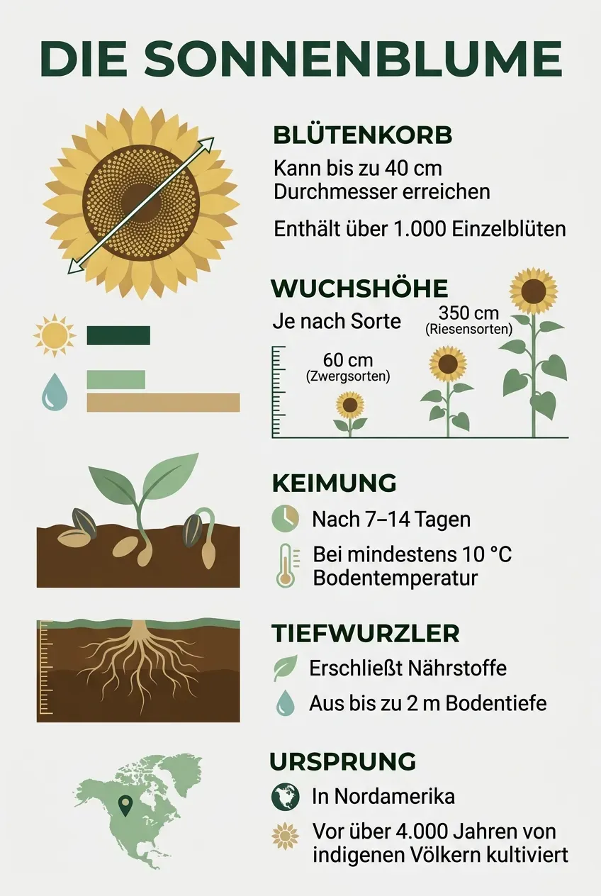Sonnenblume – Infografik
