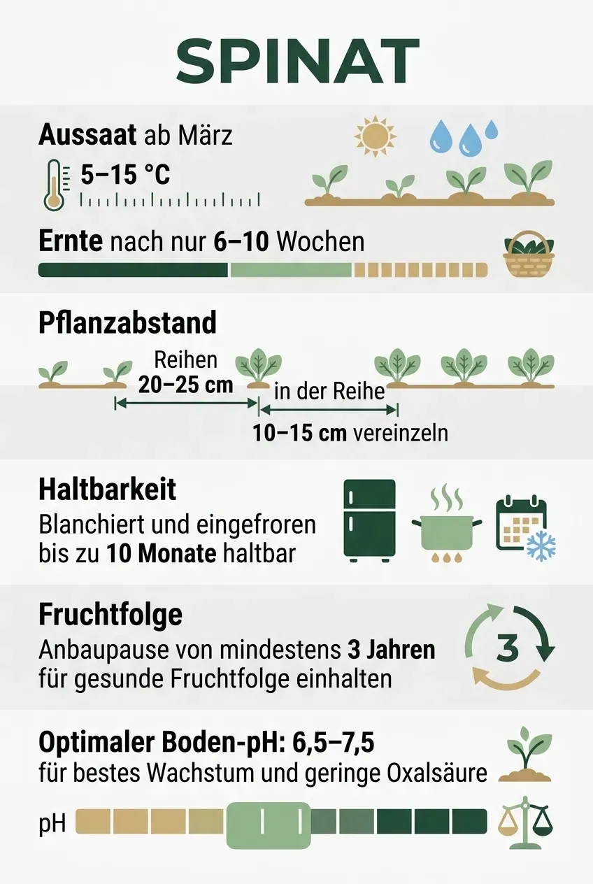 Spinat – Infografik