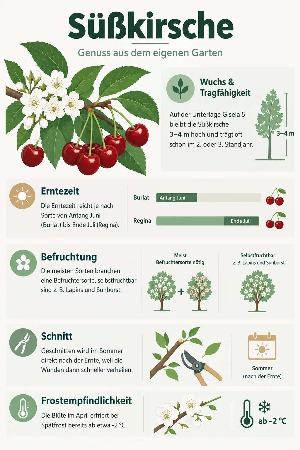 Süßkirsche: Infografik