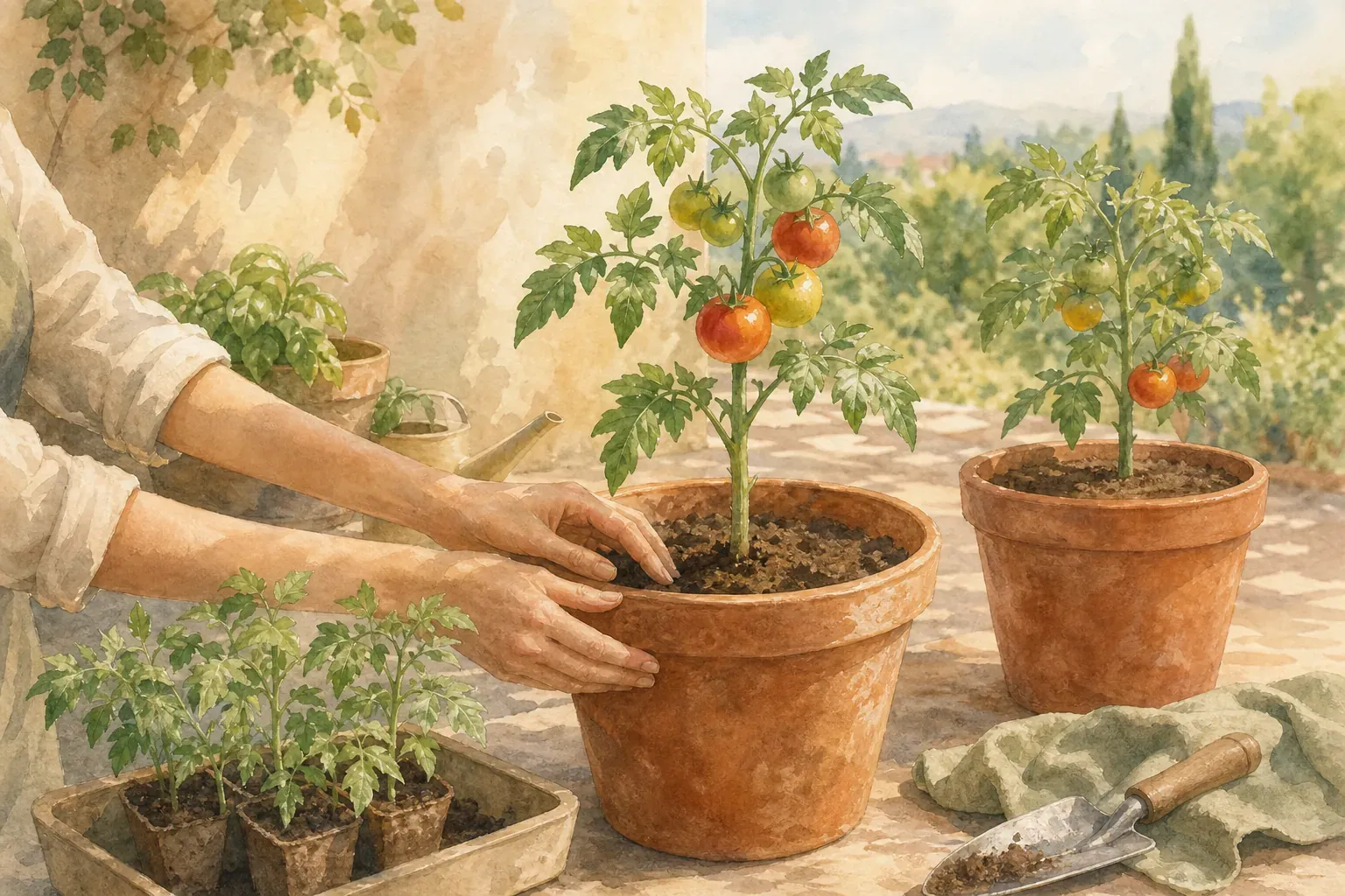 Tomaten im Topf pflanzen: Abstand und Standort