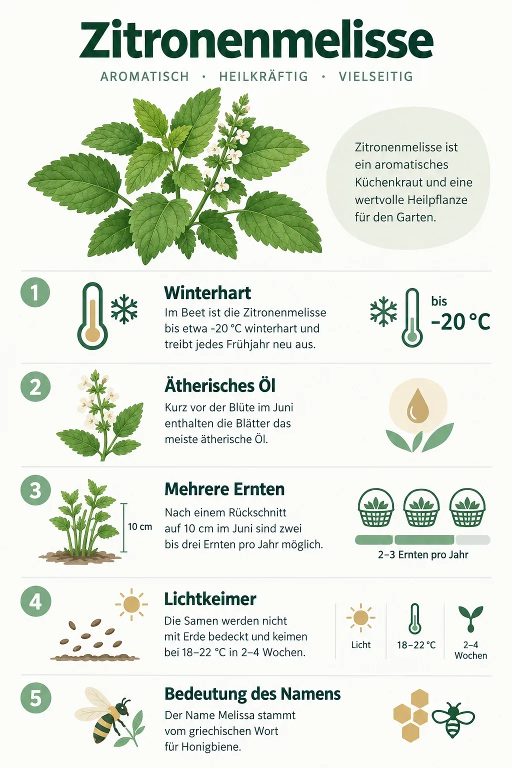 Zitronenmelisse: Infografik